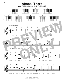 page one of Almost There (from The Princess and the Frog) (Super Easy Piano)