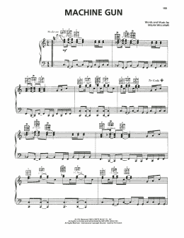 page one of Machine Gun (Piano Solo)