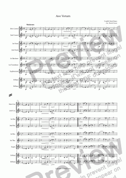 page one of Ave Verum [Saint-Saens]