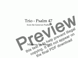 page one of ORGAN TRIO: Genevan Psalm 47(Vulgate: 46)  - Ascension Day