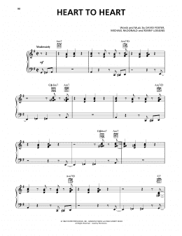 page one of Heart To Heart (Piano, Vocal & Guitar Chords (Right-Hand Melody))