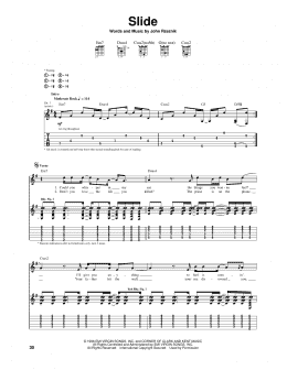 page one of Slide (Guitar Tab)