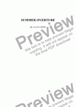 page one of Summer Overture