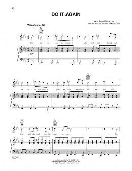 page one of Do It Again (Piano, Vocal & Guitar Chords (Right-Hand Melody))