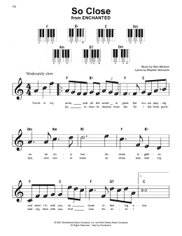 page one of So Close (from Enchanted) (Super Easy Piano)