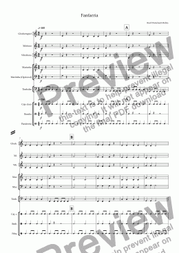 page one of Fanfarria (Percussion Ensemble)