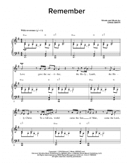 page one of Remember (Piano & Vocal)