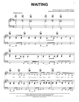 page one of Waiting (Piano, Vocal & Guitar Chords (Right-Hand Melody))