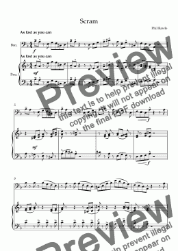 page one of Scram - Bassoon and Piano