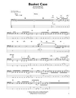page one of Basket Case (Easy Bass Tab)