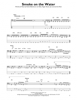 page one of Smoke On The Water (Easy Bass Tab)