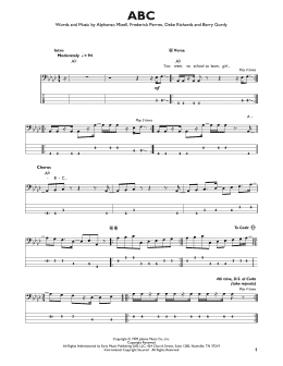 page one of ABC (Easy Bass Tab)