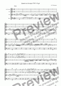 page one of Quartet in F