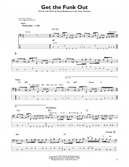 page one of Get The Funk Out (Easy Bass Tab)