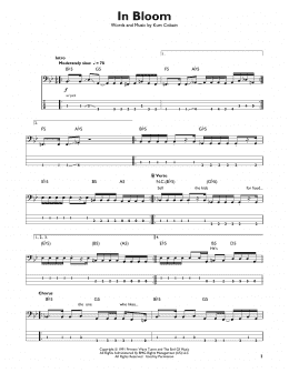page one of In Bloom (Easy Bass Tab)