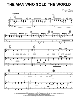 page one of The Man Who Sold The World (Piano, Vocal & Guitar Chords (Right-Hand Melody))