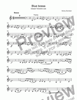 page one of Dorcham - Blue bossa for trumpet Bb
