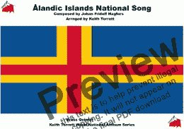 page one of Ålandic Islands National Song  “Ålänningens sång” for Brass Quintet