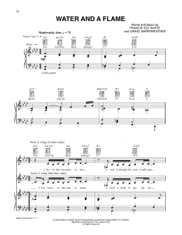 page one of Water And A Flame (Piano, Vocal & Guitar Chords (Right-Hand Melody))