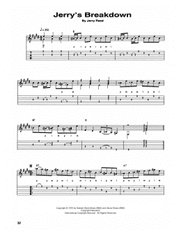 page one of Jerry's Breakdown (Guitar Tab)