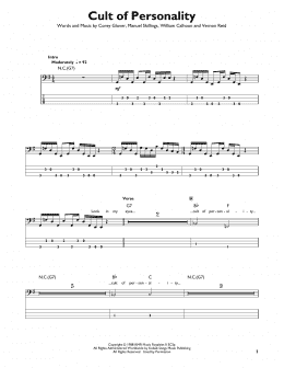 page one of Cult Of Personality (Easy Bass Tab)