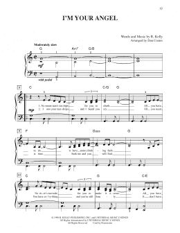 page one of I'm Your Angel (Easy Piano)