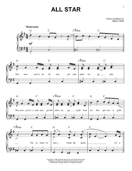 page one of All Star (Very Easy Piano)
