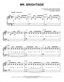 page one of Mr. Brightside (Very Easy Piano)