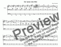 page one of Auf meinen leben Gott (II) - Chorale Prelude