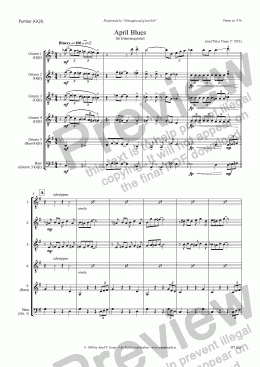 page one of April Blues (GQI/Score & Parts)