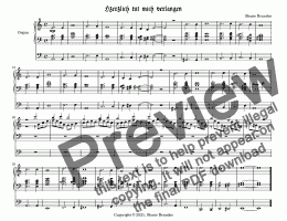 page one of Herzlich tut mich verlangen (IV) - Chorale Prelude