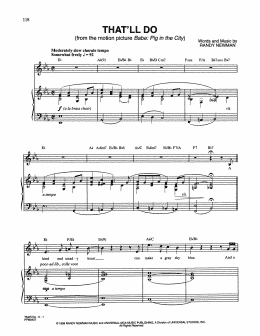 page one of That'll Do (from Babe: Pig In The City) (Piano & Vocal)