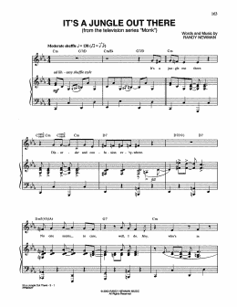 page one of It's A Jungle Out There (from Monk) (Piano & Vocal)