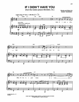 page one of If I Didn't Have You (from Monsters, Inc.) (Piano & Vocal)