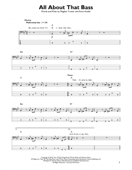 page one of All About That Bass (Easy Bass Tab)
