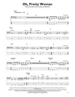 page one of Oh, Pretty Woman (Easy Bass Tab)