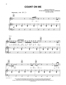 page one of Count On Me (Piano, Vocal & Guitar Chords (Right-Hand Melody))