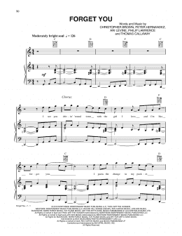 page one of Forget You (Piano, Vocal & Guitar Chords (Right-Hand Melody))