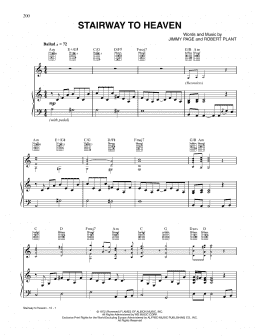 kompensere Vestlig syg Stairway To Heaven (Piano, Vocal & Guitar Chords (Right-Hand Melody))
