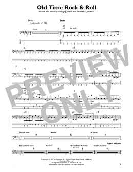 page one of Old Time Rock & Roll (Easy Bass Tab)