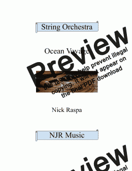 page one of Ocean Voyage - String Orchestra