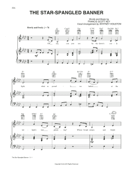 page one of The Star-Spangled Banner (Piano, Vocal & Guitar Chords (Right-Hand Melody))