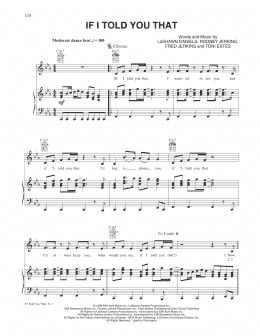 page one of If I Told You That (Piano, Vocal & Guitar Chords (Right-Hand Melody))