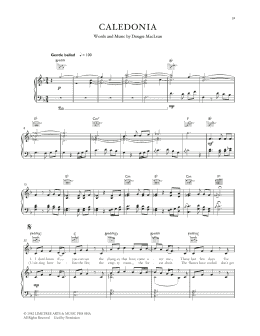 page one of Caledonia (Piano, Vocal & Guitar Chords (Right-Hand Melody))