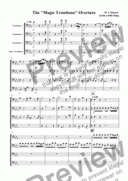 page one of The Magic Trombone Overture