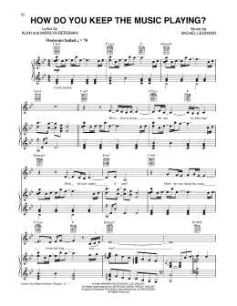 page one of How Do You Keep The Music Playing? (Piano, Vocal & Guitar Chords (Right-Hand Melody))