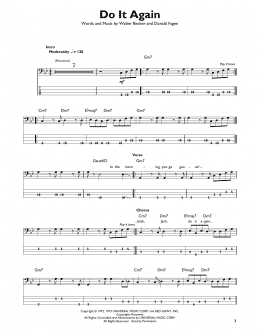 page one of Do It Again (Easy Bass Tab)