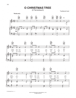 page one of O Christmas Tree (Piano, Vocal & Guitar Chords (Right-Hand Melody))
