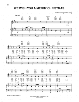 page one of We Wish You A Merry Christmas (Piano, Vocal & Guitar Chords (Right-Hand Melody))