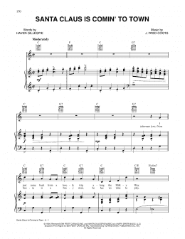 page one of Santa Claus Is Comin' To Town (Piano, Vocal & Guitar Chords (Right-Hand Melody))